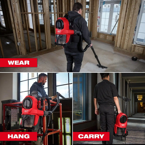 Milwaukee 0895-20 M18 FUEL 3-in-1 Backpack Vacuum with HEPA Filter and Accessories