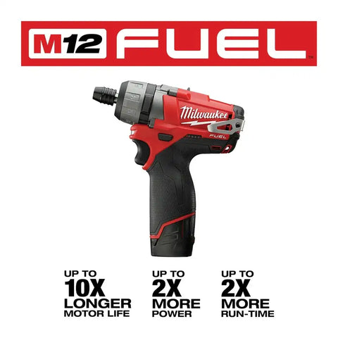 Milwaukee 2402-22 M12 FUEL 1/4" Hex 2-Speed Screwdriver Kit