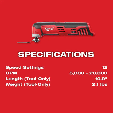Milwaukee 2426-20 M12 Lithium-Ion Multi-Tool (Bare)
