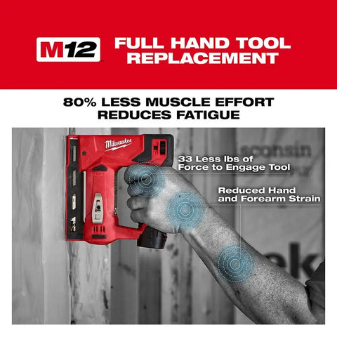 Milwaukee  2447-20 M12 3/8" Crown Stapler