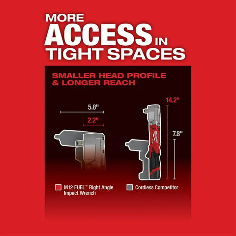 Milwaukee 2565-20 M12 FUEL  1/2" Right Angle Impact Wrench (Bare Tool)