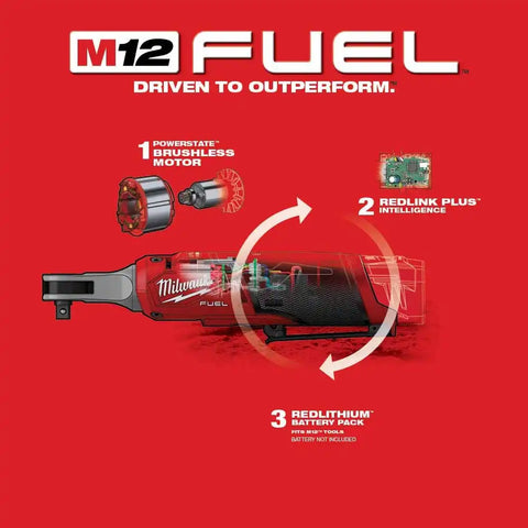 Milwaukee 2567-20 M12 FUEL™ 3/8" High Speed Ratchet (Bare Tool)