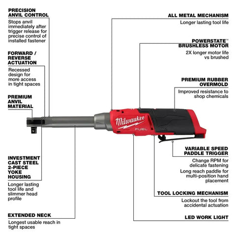 Milwaukee 2569-20 M12 FUEL 3/8" Extended Reach High Speed Ratchet