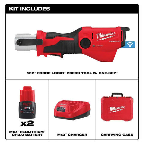 Milwaukee 2573-20 M12 FORCE LOGIC Press Tool Kit with ONE-KEY (Bare Tool)