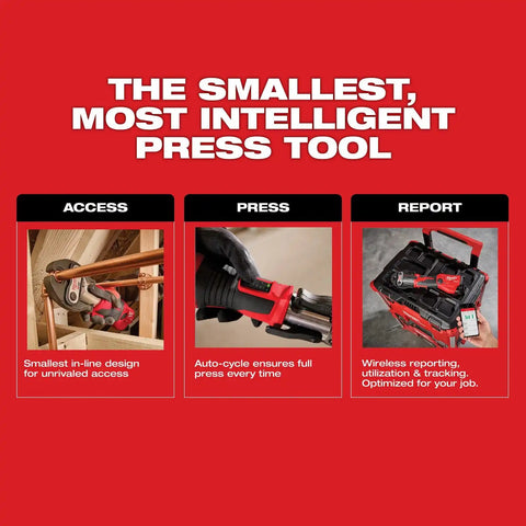 Milwaukee 2573-22 M12 FORCE LOGIC Press Tool Kit with ONE-KEY 1/2 in. to 1 in. CTS-V Jaws (2 Batteries)