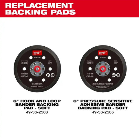 Milwaukee 2584-22CX M12 FUEL 6" Random Orbital Sander Kit (3/32")