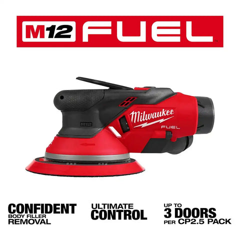 Milwaukee 2585-22CX M12 FUEL 6" Random Orbital Sander Kit (3/16")