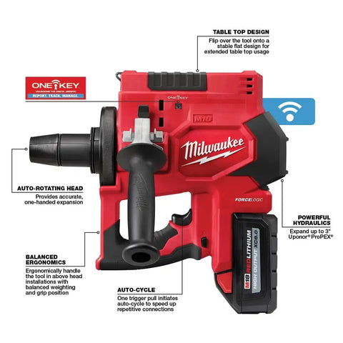 Milwaukee 2633-22HD M18™ FORCE LOGIC™ 2”-3” ProPEX® Expansion Tool Kit