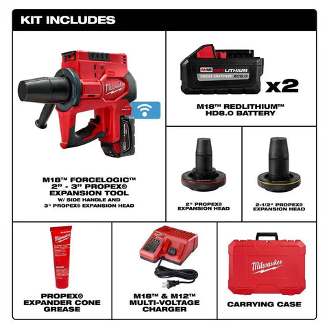 Milwaukee 2633-22HD M18™ FORCE LOGIC™ 2”-3” ProPEX® Expansion Tool Kit