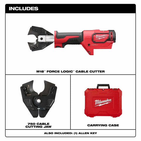Milwaukee 2672-20 M18 FORCE LOGIC Cable Cutter with 750 MCM Cu Jaws