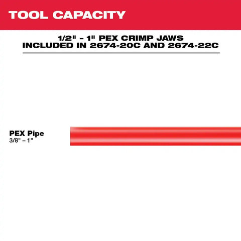 Milwaukee 2674-82C M18 Short Throw Press Tool Kit with PEX Crimp Jaws (Reconditioned)