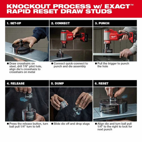Milwaukee 2676-02 M18 FORCE LOGIC 10 Ton Knockout Tool 1/2" to 2"