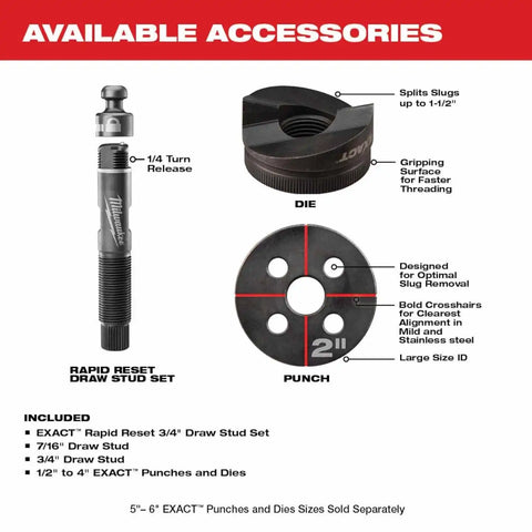 Milwaukee 2676-04 M18 FORCE LOGIC 10 Ton Knockout Tool 1/2" to 4"