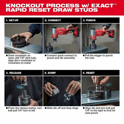 Milwaukee 2676-23 FORCELOGIC M18 10-Ton Knockout Tool 1/2" to 4" Kit