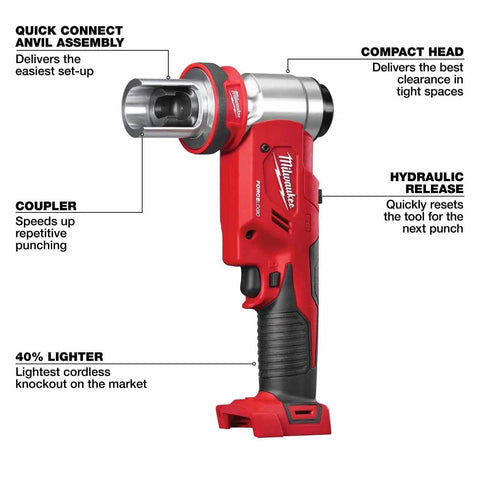 Milwaukee 2677-02 M18 FORCE LOGIC 6T Knockout Tool 1/2" - 2"