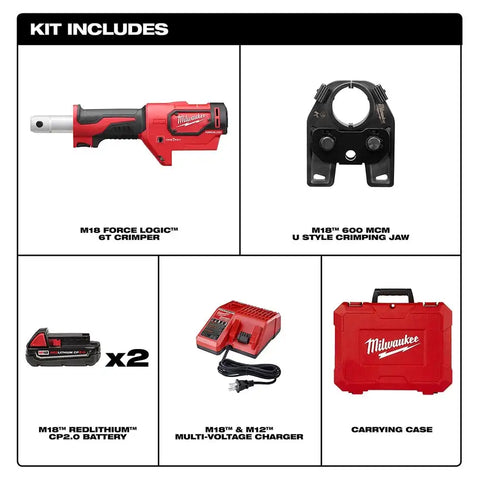 Milwaukee 2679-22 M18 FORCE LOGIC 600 MCM Crimper Kit