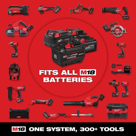 Milwaukee 2695-24 M18 Cordless Combo Compact Hammer Drill/Hackzall/1/4 Hex Impact Driver/Work Light/Charger/2 Battery
