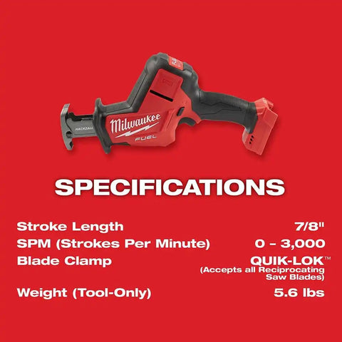 Milwaukee 2719-20 M18 FUEL Hackzall Bare Tool