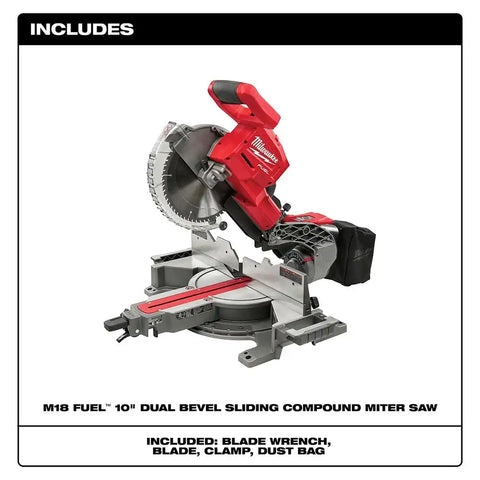 Milwaukee 2734-20 M18 FUEL Dual Bevel Sliding Compound Miter Saw Bare Tool