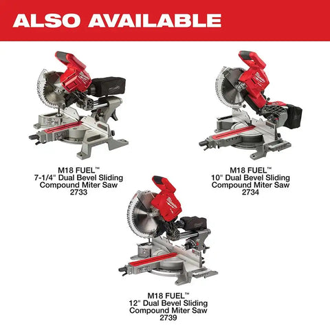 Milwaukee 2734-20 M18 FUEL Dual Bevel Sliding Compound Miter Saw Bare Tool