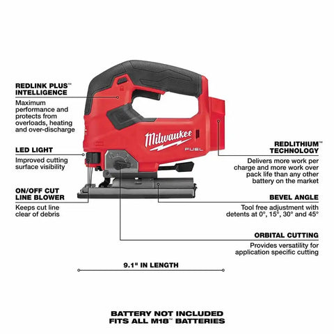 Milwaukee 2737-20 M18 FUEL D-Handle Jig Saw Bare Tool