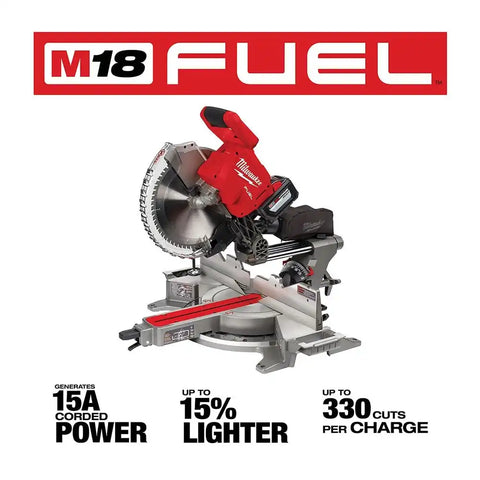 Milwaukee 2739-21HD M18 FUEL 12" Dual Bevel Sliding Compound Miter Saw - Kit