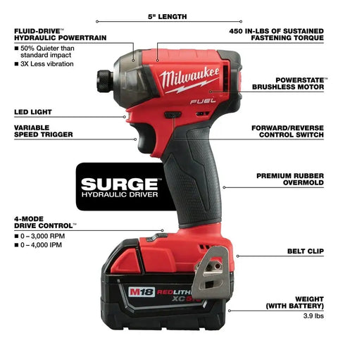 Milwaukee 2760-20 M18 FUEL SURGE 1/4" Hex Hydraulic Driver Bare Tool