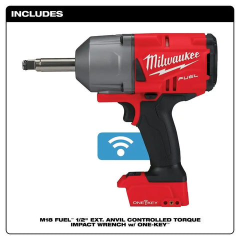Milwaukee 2769-20 M18 FUEL 1/2" Ext. Anvil Controlled Torque Impact Wrench w/ONE-KEY Bare Tool