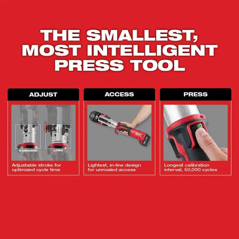 Milwaukee 2773-22L M18 FORCE LOGIC Long Throw Press Tool 1/2" to 1" Kit for Stainless Steel