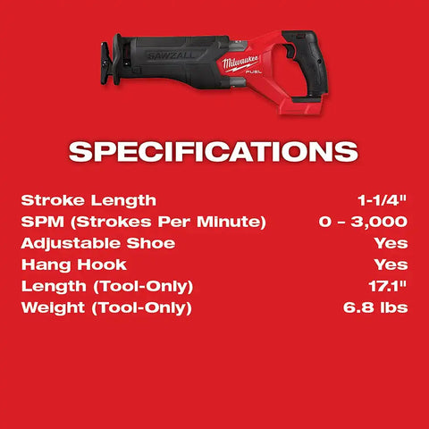 Milwaukee  2821-20 M18 FUEL™ SAWZALL® Recip Saw