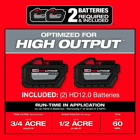 Milwaukee 2823-22HD M18 FUEL™ 21" Self-Propelled Dual Battery Lawn Mower