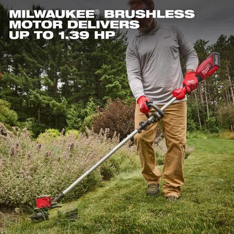 Milwaukee 2828-21E M18 Brushless String Trimmer Kit with 16 in. Cutting Swath and Easy Load Head (6.0Ah Battery)