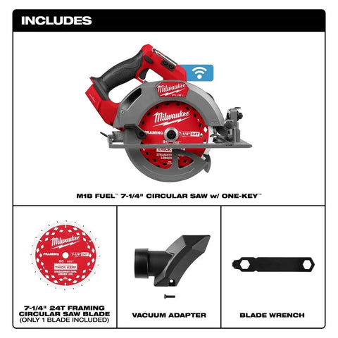 Milwaukee 2835-20 M18 FUEL 7-1/4" Circular Saw with ONE-KEY Tool Only
