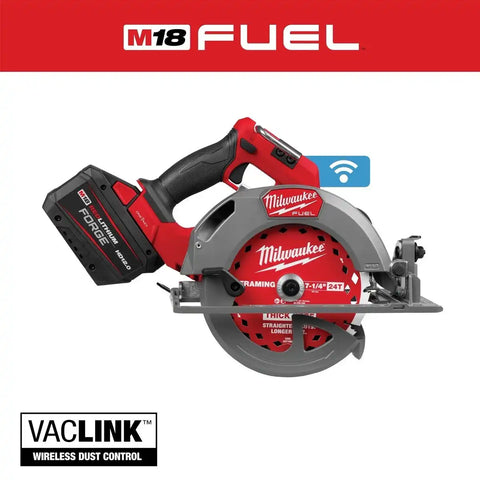 Milwaukee 2835-21HD M18 FUEL 7-1/4" Circular Saw with ONE-KEY Kit and 12.0Ah Battery (1 Kit)