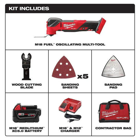 Milwaukee 2836-21 M18 FUEL™ Oscillating Multi-Tool (Kit)