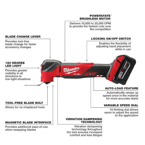 Milwaukee 2836-21 M18 FUEL™ Oscillating Multi-Tool (Kit)