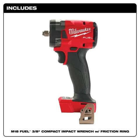 Milwaukee 2854-20 M18 FUEL 3/8" Compact Impact Wrench w/ Friction Ring Bare Tool