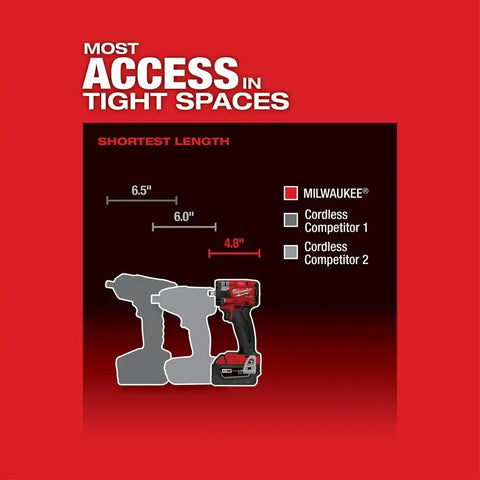 Milwaukee 2854-80 M18 FUEL 3/8" Compact Impact Wrench w/ Friction Ring Bare Tool (Reconditioned)