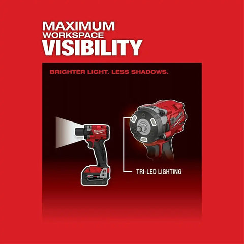 Milwaukee 2854-20 M18 FUEL 3/8" Compact Impact Wrench w/ Friction Ring Bare Tool