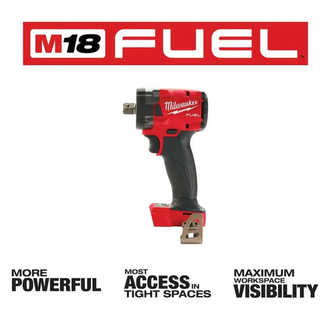 Milwaukee  2855P-20  "M18 FUEL™ 1/2 " Compact Impact Wrench w/ Pin Detent Bare Tool "