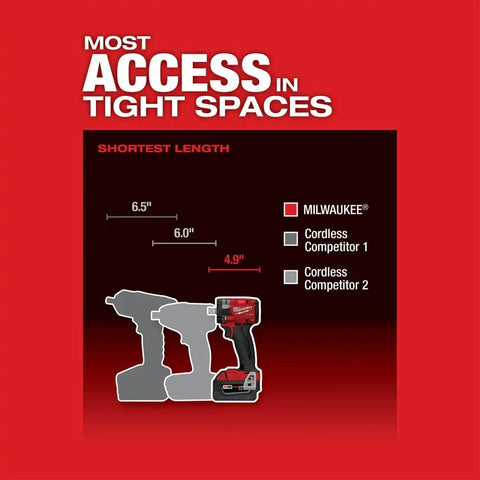 Milwaukee  2855P-20  "M18 FUEL™ 1/2 " Compact Impact Wrench w/ Pin Detent Bare Tool "