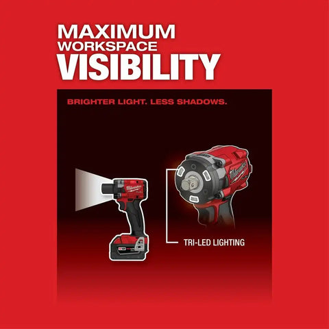 Milwaukee 2855P-22 M18 FUEL™ 1/2" Compact Impact Wrench w/ Pin Detent Kit