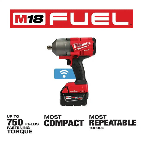 Milwaukee 2862-22 M18 FUEL ONE-KEY High Torque Impact Wrench 1/2" Pin Detent Kit