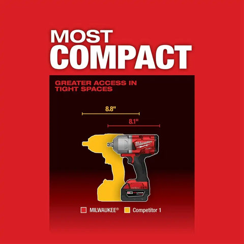Milwaukee 2862-22 M18 FUEL ONE-KEY High Torque Impact Wrench 1/2" Pin Detent Kit