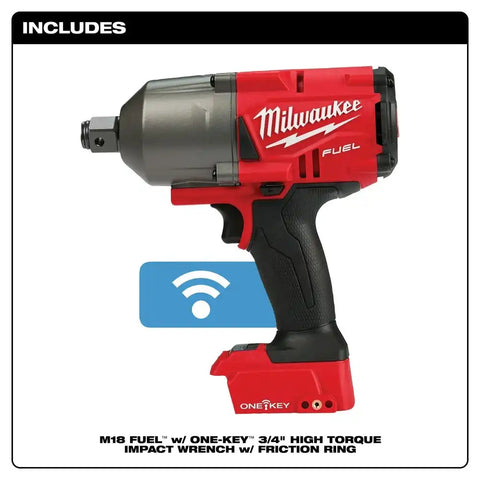 Milwaukee 2864-20 M18 FUEL ONE-KEY High Torque Impact Wrench 3/4" Friction Ring Bare