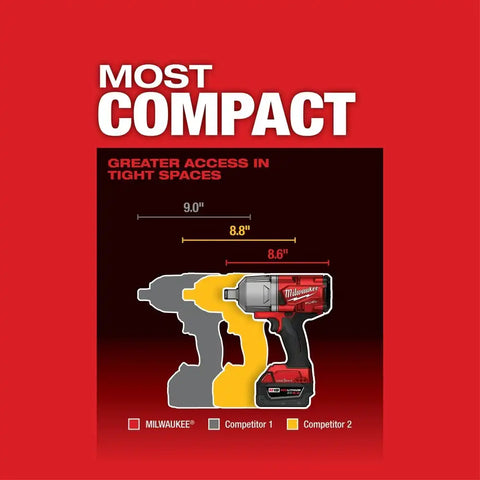 Milwaukee 2864-20 M18 FUEL ONE-KEY High Torque Impact Wrench 3/4" Friction Ring Bare