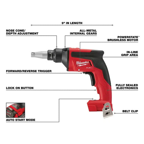 Milwaukee 2866-20 M18 FUEL Drywall Screw Gun Bare Tool