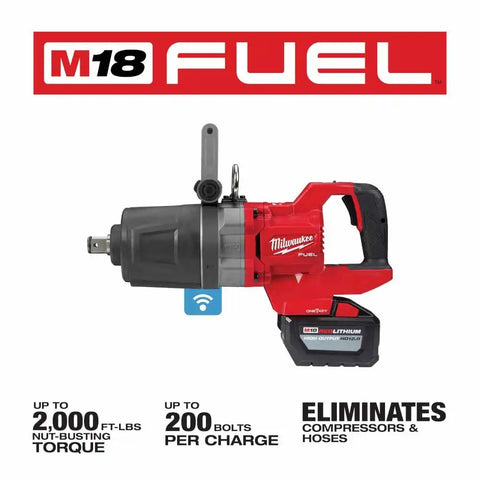 Milwaukee 2868-22HD M18 FUEL 1" D-Handle High Torque Impact Wrench w/ ONE-KEY Kit