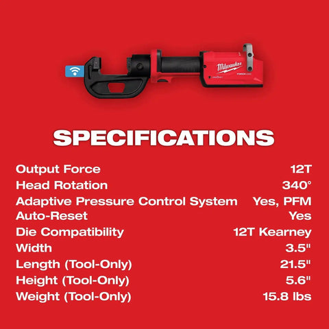 Milwaukee 2878K-20 M18 FORCE LOGIC 12T Kearney Linear Crimper (Tool Only)