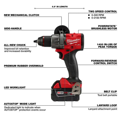 Milwaukee 2903-22 M18 FUEL 1/2" Drill/Driver Kit